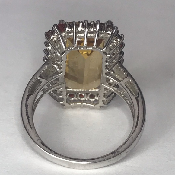 Huge 5 Carat Natural Citrine and Rhodolite Garnet - Picture 9 of 9